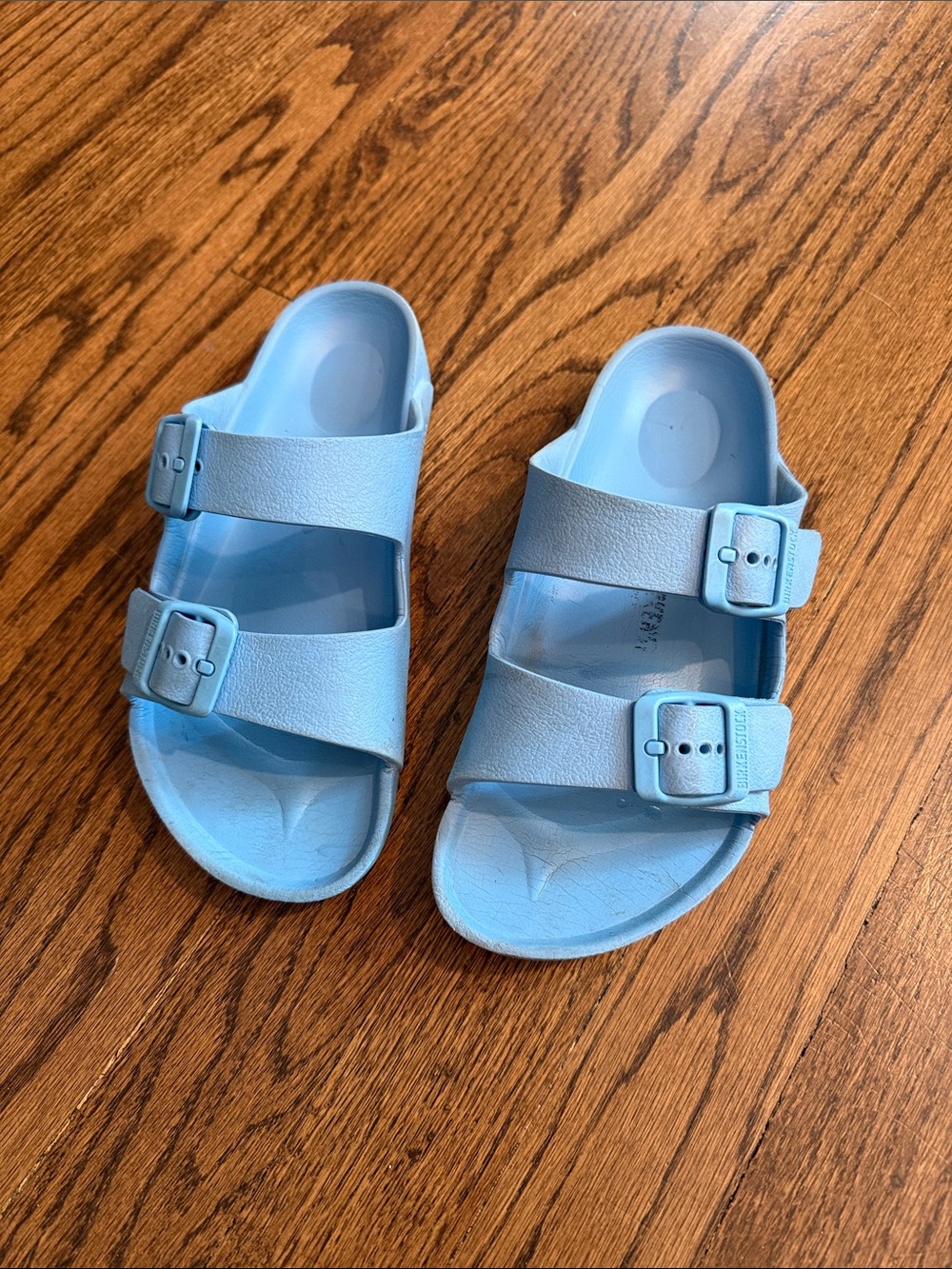Birkenstock Kids Sky Blue Double-Buckle EVA Slide Sandals